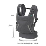 Ergonomic physiological baby carrier - grey