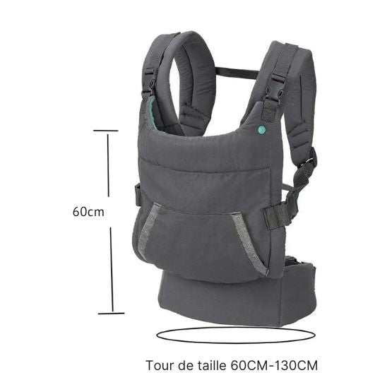Ergonomic physiological baby carrier - grey