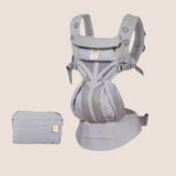 Porte bébé physiologique - Egobaby 360 Omni en coton respirant et ergonomique, avec bretelles et ceinture à la taille