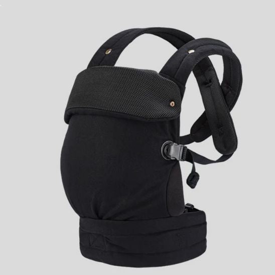 Physiological baby carrier - cotton - grey and black
