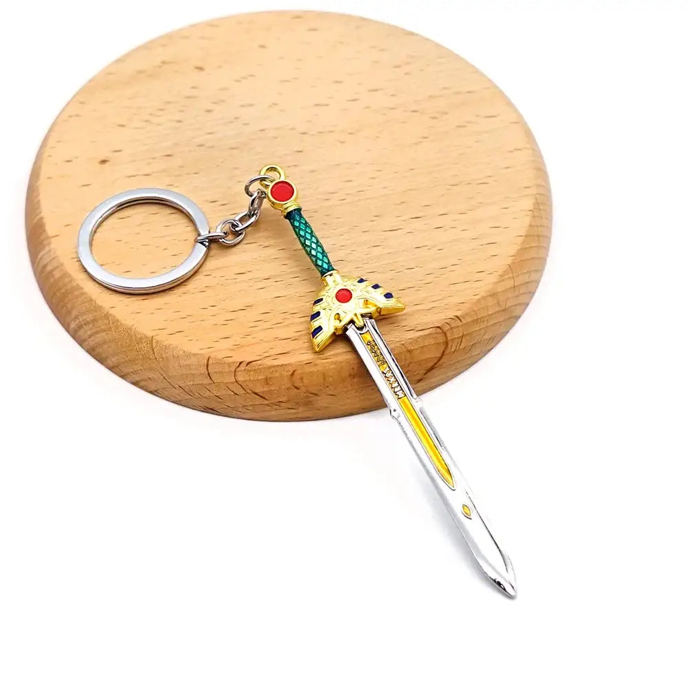 Zelda sword and shield keychain