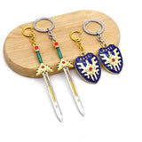 Zelda sword and shield keychain