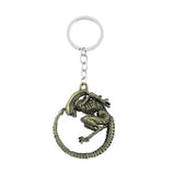 Porte-clés alien covenant avec xénomorphe d’alien métallique détaillé, créature emblématique au design complexe