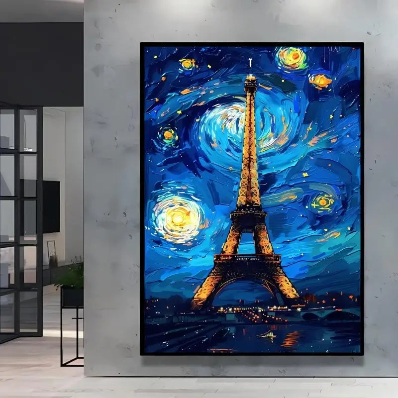 Vibrant poster pokémon featuring pikachu and snorlax in van gogh style with nuit étoilée blue and gold canvas