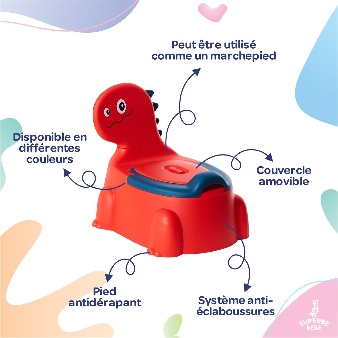Pot bébé d'apprentissage de la propreté DINO