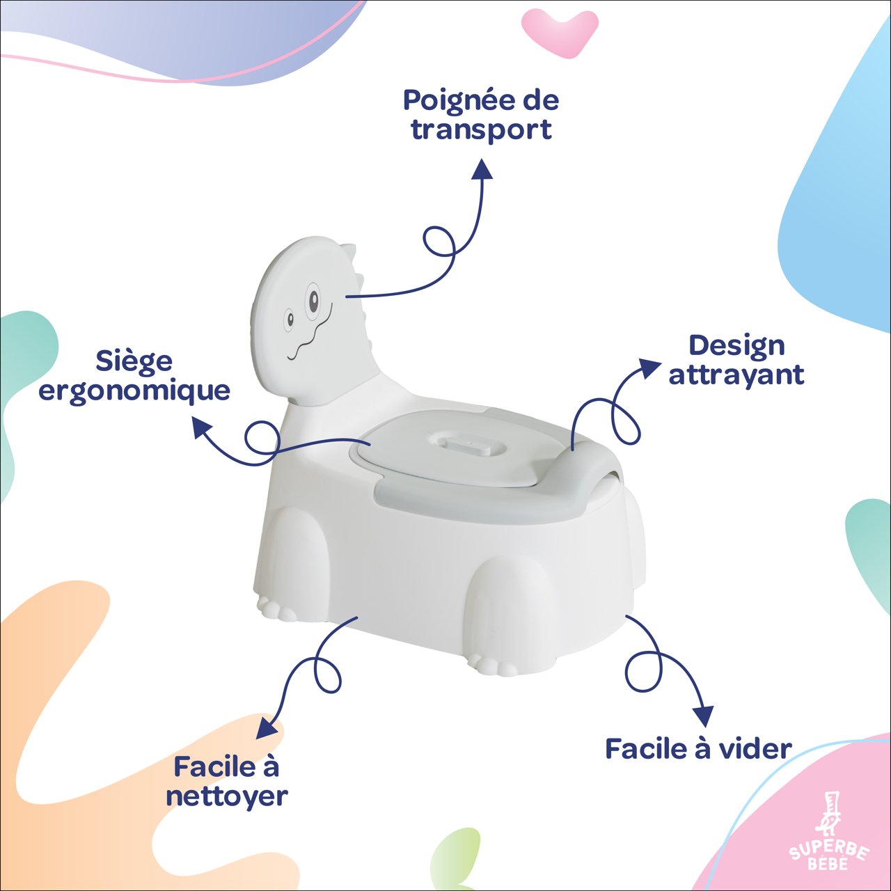 Pot bébé d'apprentissage de la propreté DINO