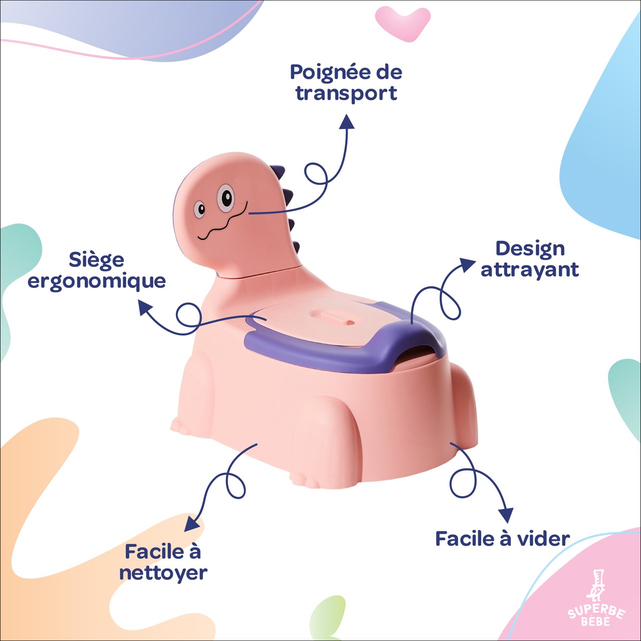 Pot bébé d'apprentissage de la propreté DINO