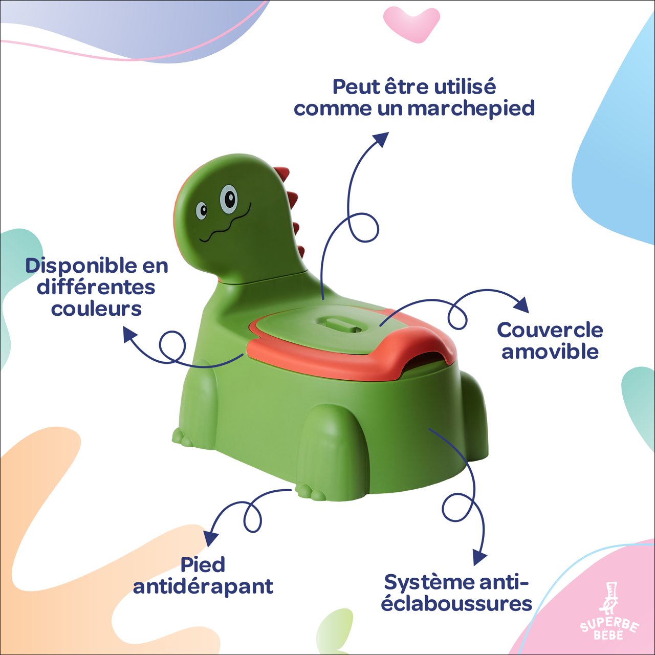 Pot bébé d'apprentissage de la propreté DINO