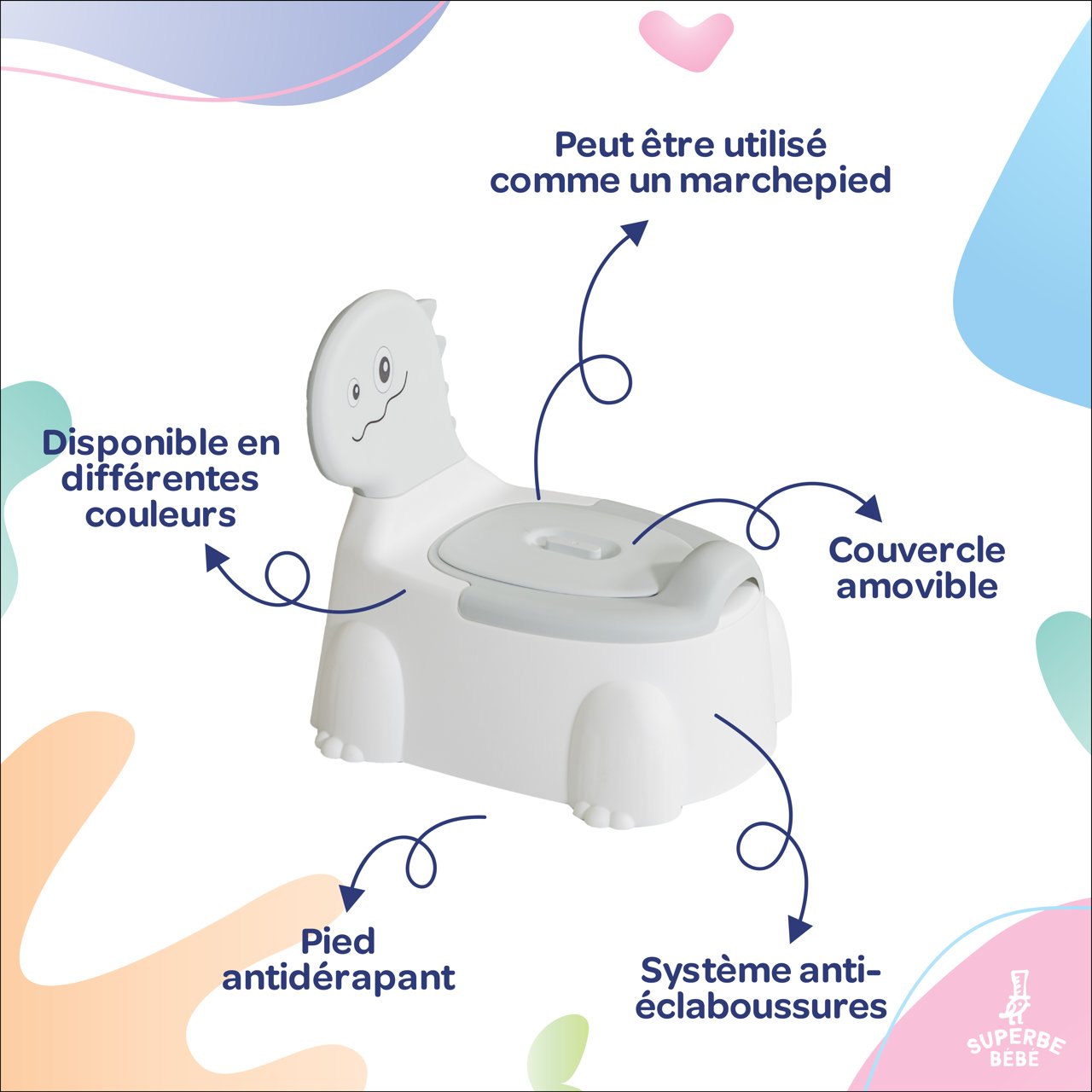 Pot bébé d'apprentissage de la propreté DINO