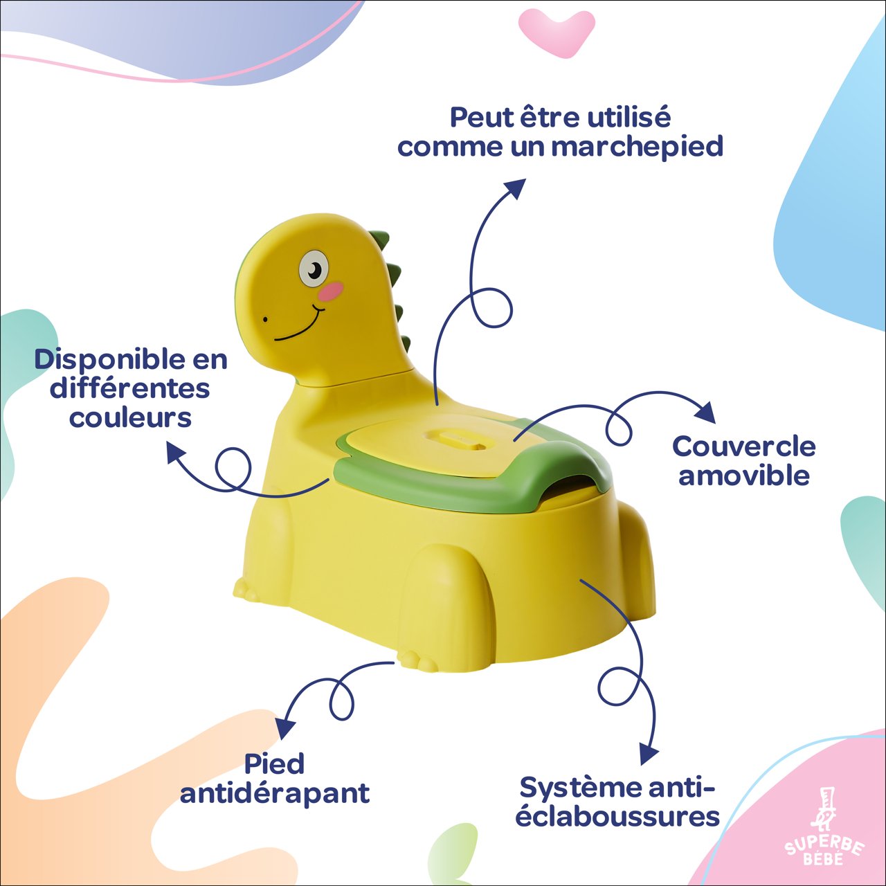 Pot bébé d'apprentissage de la propreté DINO