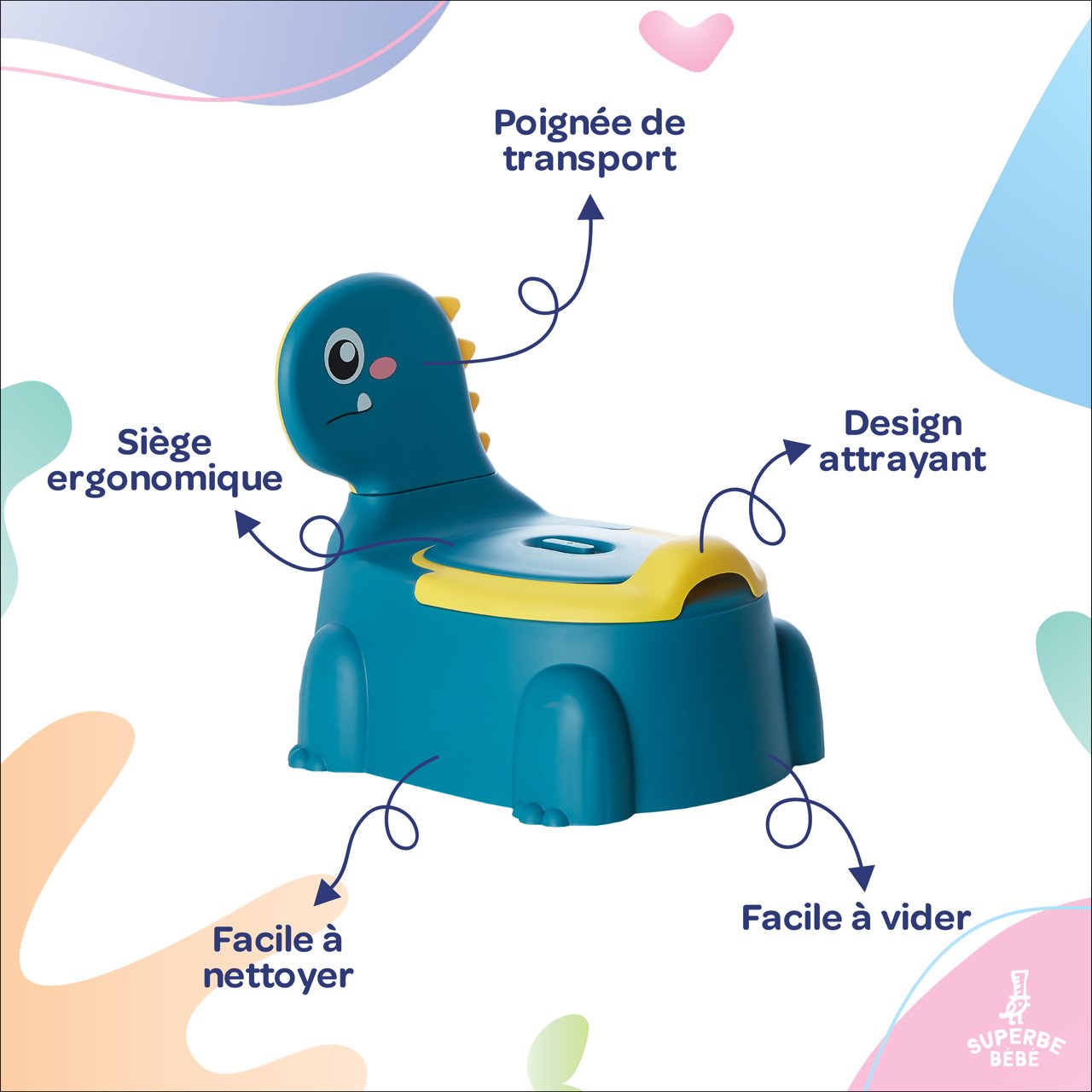 Pot bébé d'apprentissage de la propreté DINO