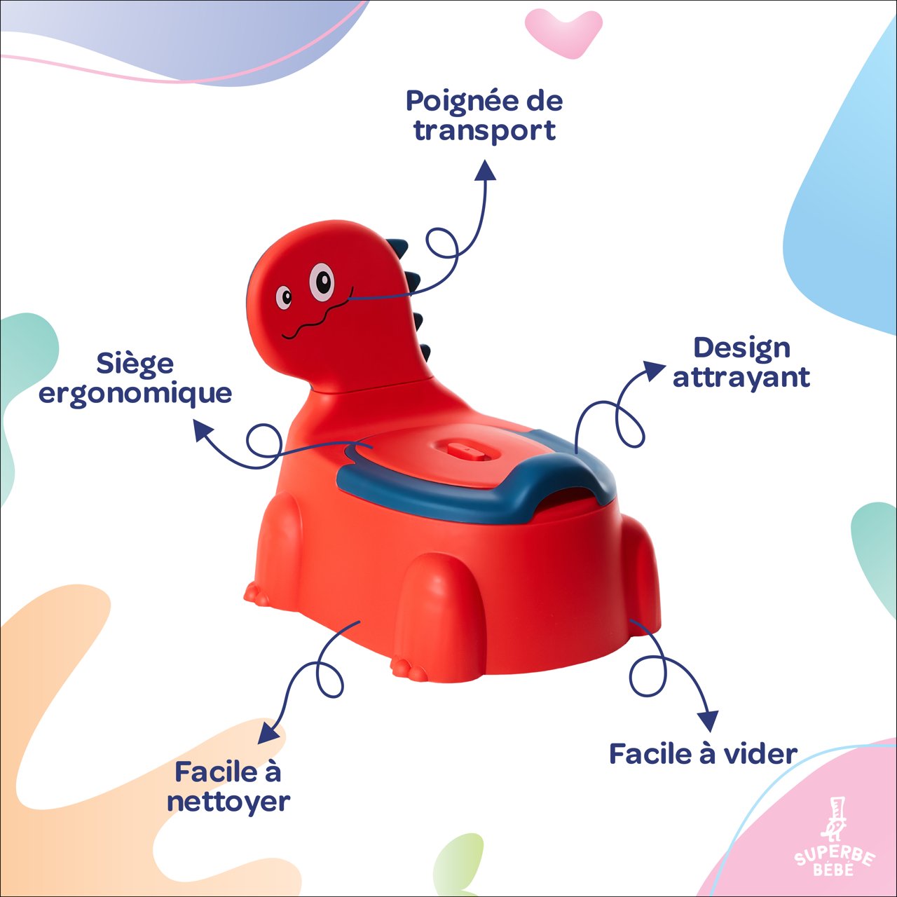 Pot bébé d'apprentissage de la propreté DINO