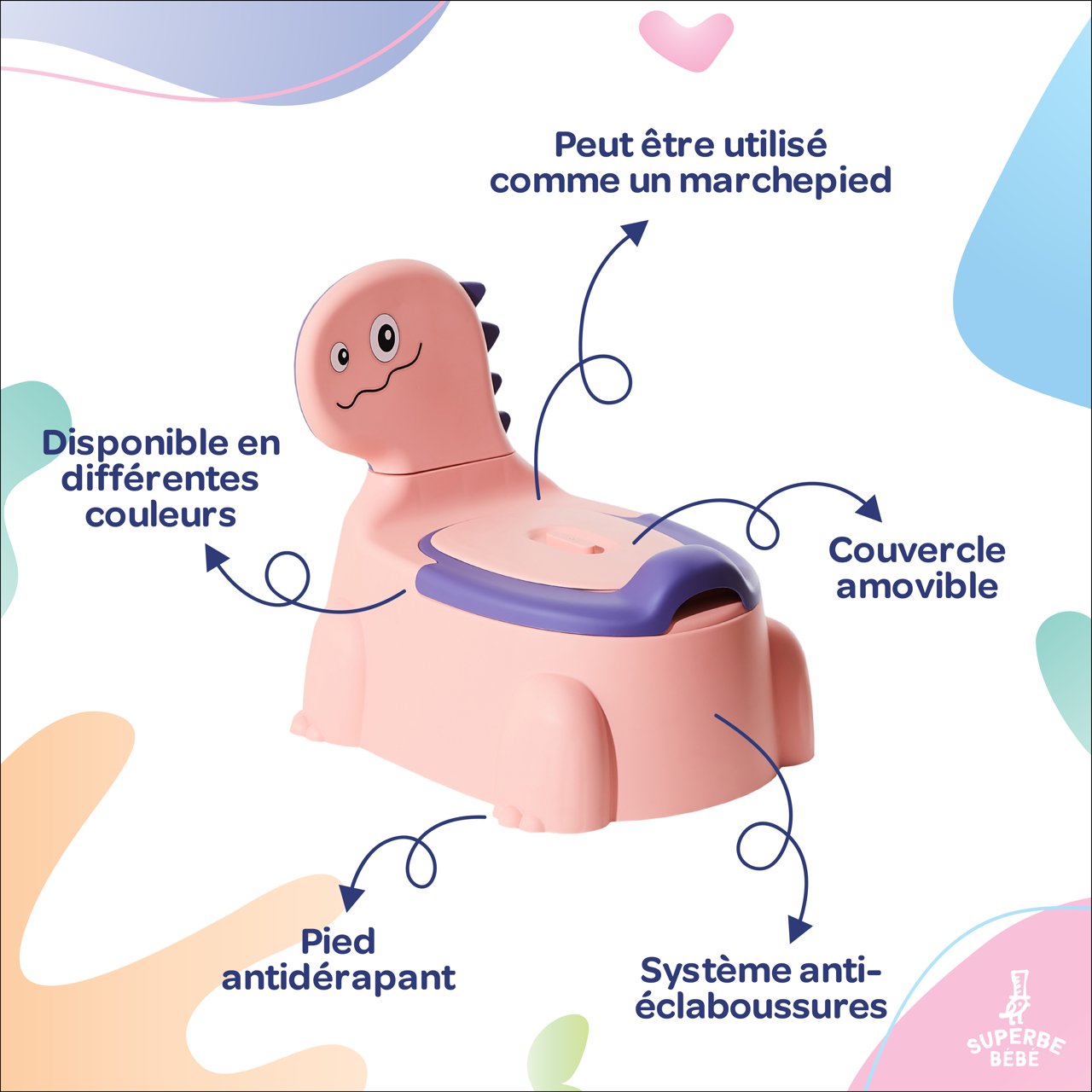 Pot bébé d'apprentissage de la propreté DINO