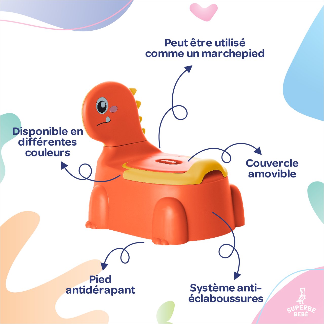 Pot bébé d'apprentissage de la propreté DINO