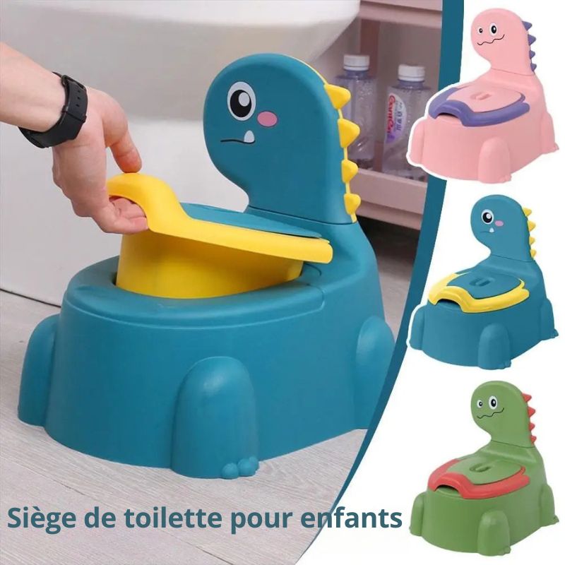 Baby potty toilet - Green dinosaur - Baby potty with lid