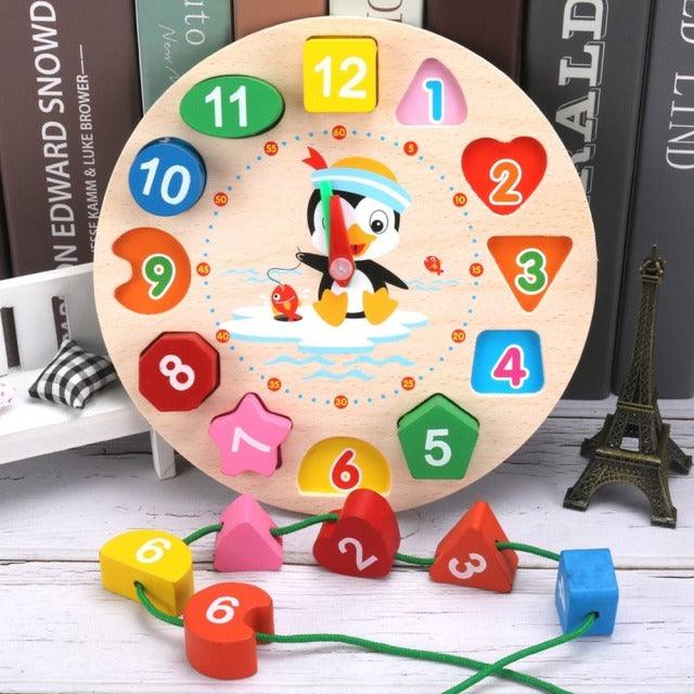 Horloge Puzzle montessori en Bois