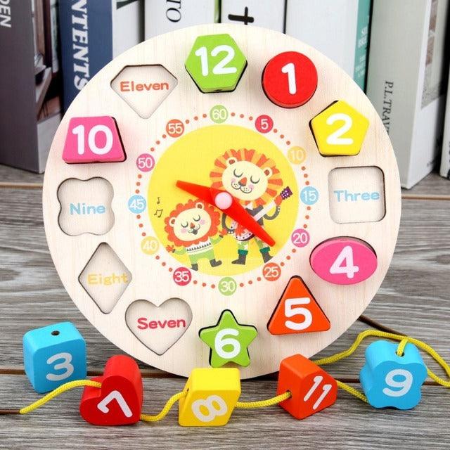 Horloge Puzzle montessori en Bois