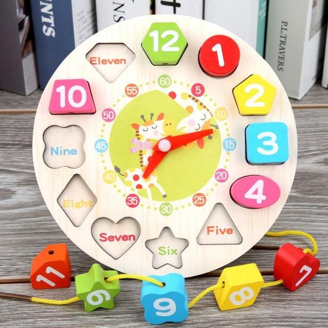 Horloge Puzzle montessori en Bois