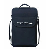 Sac de protection ps5 slim noir avec logo blanc offrant protection optimale et compartiments dédiés pour console