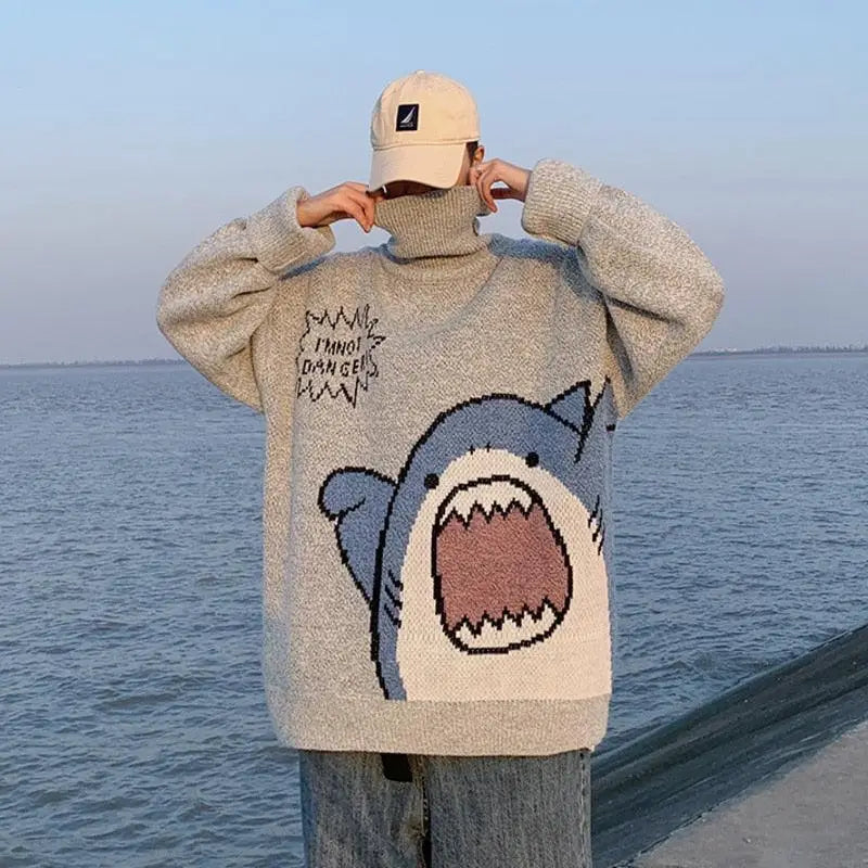 Unisex Shark Turtleneck Sweater