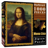 Puzzle 1000 pièces tableau ancien la joconde de maxrenard fabriqué à partir dimages pièces représentant l’emblématique joconde encadrée en or