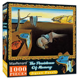 Puzzle 1000 pièces tableau persistance de la mémoire de maxrenard avec l univers surréaliste de salvador dalí et ses montres molles