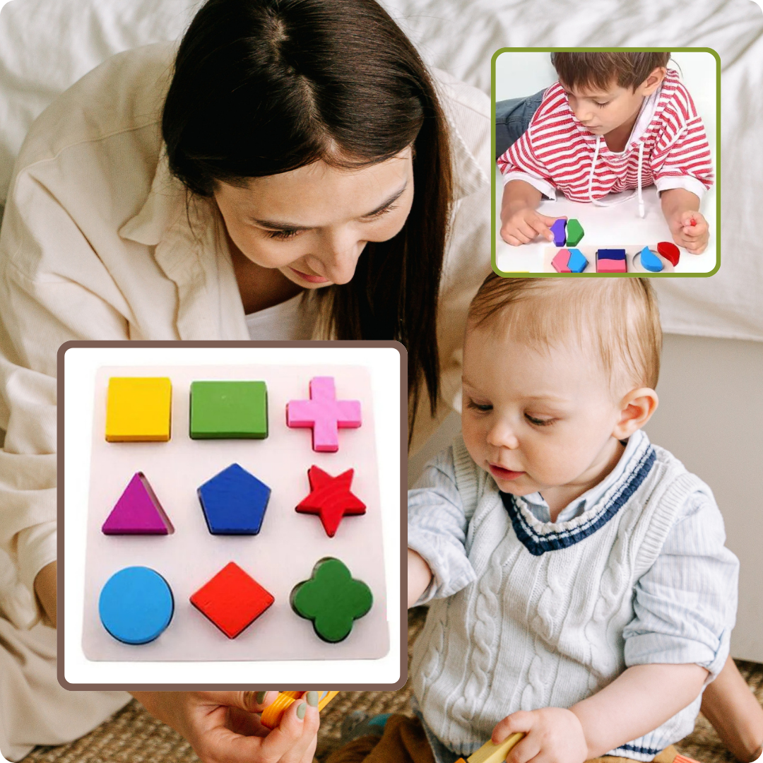 Puzzle BEBE | Forme geometriche Édulobois™