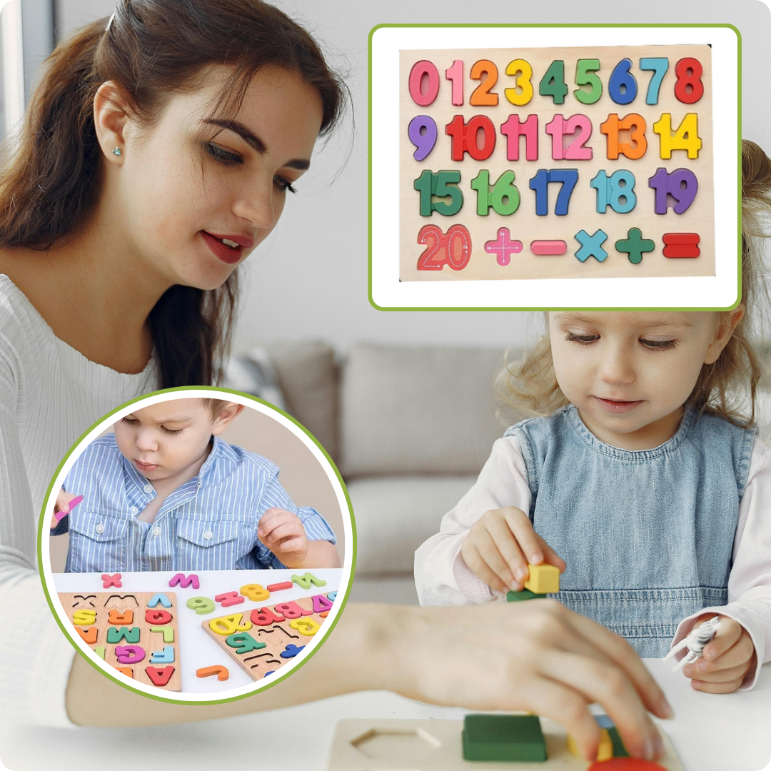 Puzzle NEONATO | Édulobois™ cifre e numeri