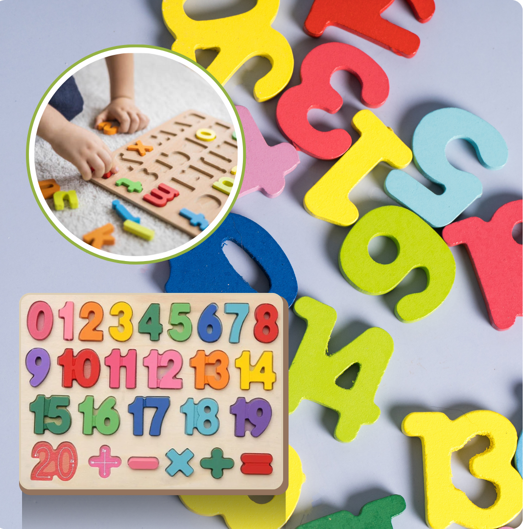 Puzzle NEONATO | Édulobois™ cifre e numeri