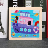 Puzzle Bois Bébé 11x11cm - À la Mer