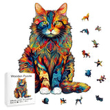 Wooden Animal Puzzle Cat
