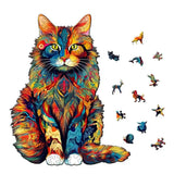 Wooden Animal Puzzle Cat