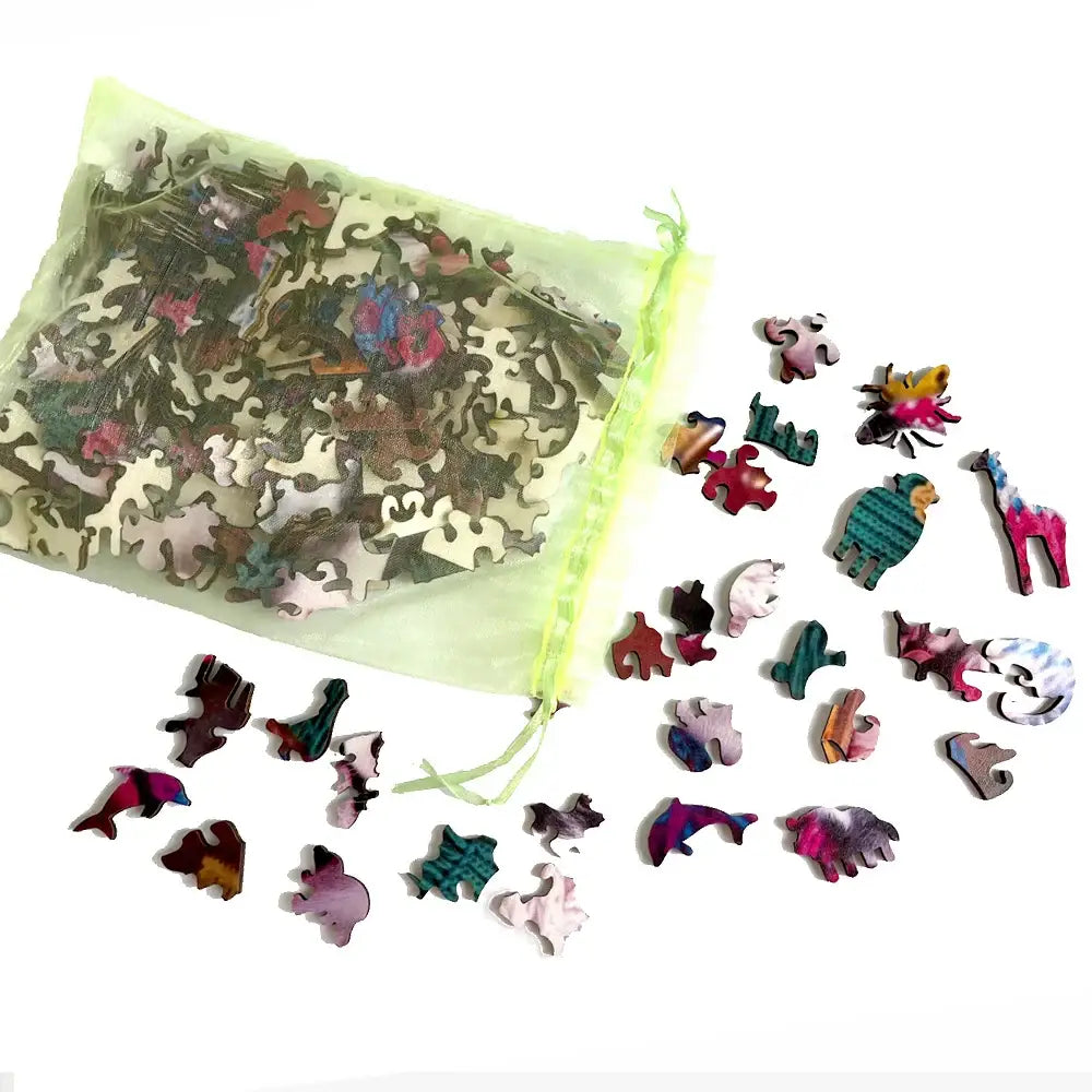 Wooden Animal Puzzle Parrot