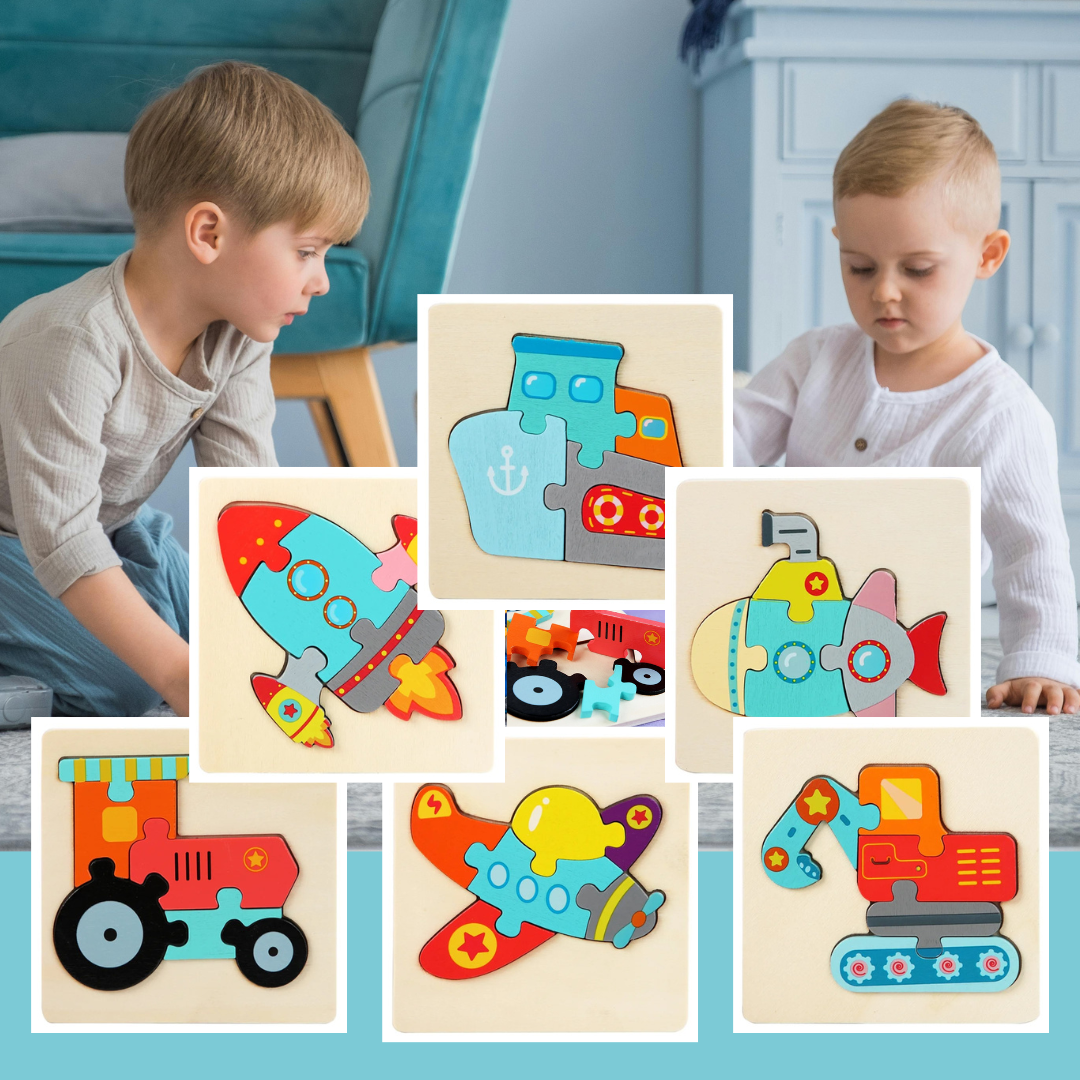 PUZZLE BAMBINO | Ludipuzzle™ Set di 6 puzzle: le macchine