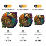 Peacock Round Wooden Puzzle