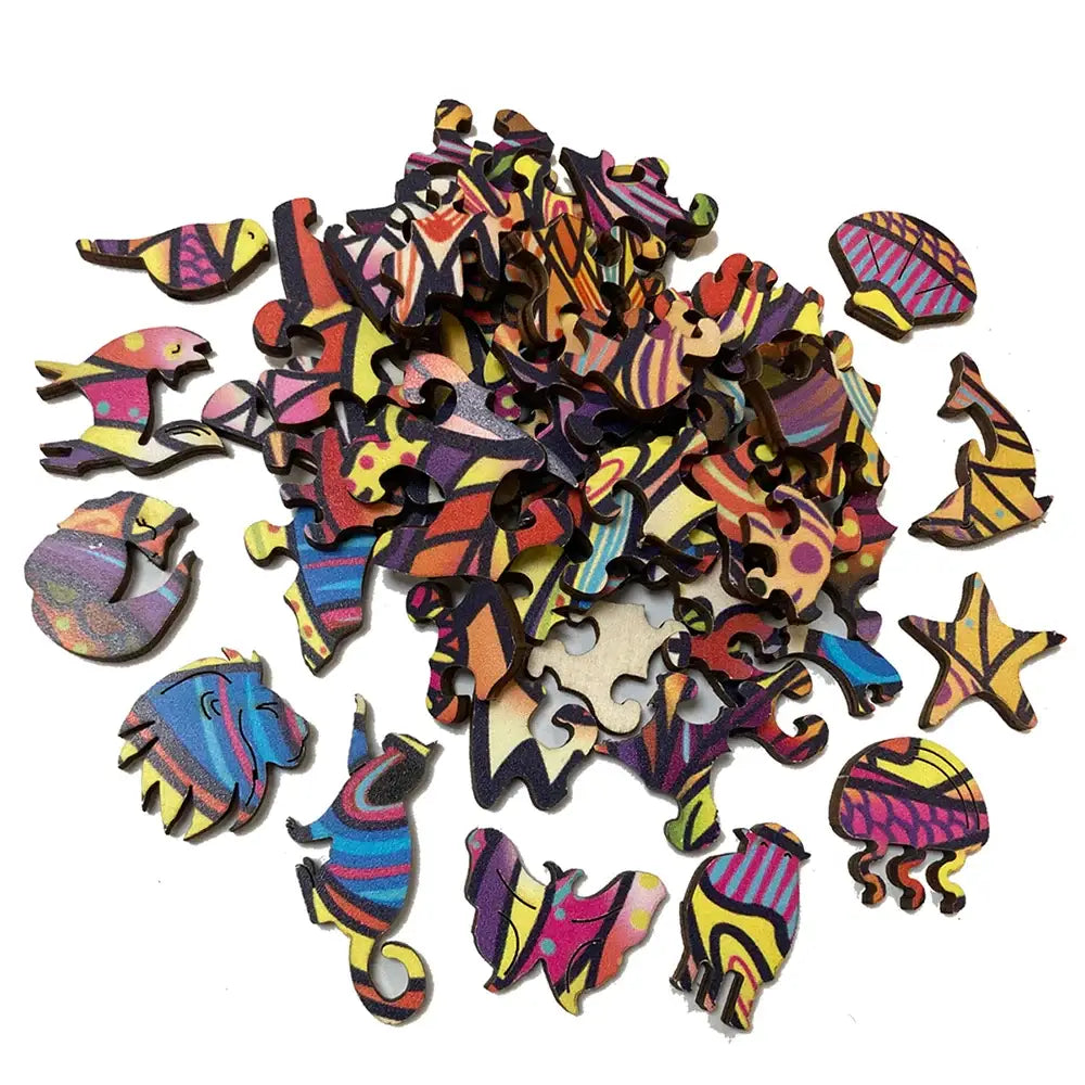 Peacock Round Wooden Puzzle
