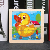 Puzzle Bois Bébé 11x11cm -  À LA FERME - 7 images au choix