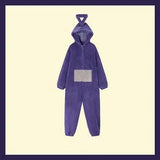 Pyjama teletubbies cosplay tinky winky en combinaison une pièce violette avec capuche et antennes pour adultes unisexe