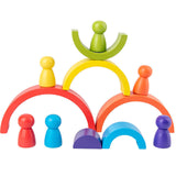 MontessoriArc™ Blocchi Impilabili ad Arcobaleno in Legno (Set Creativo)