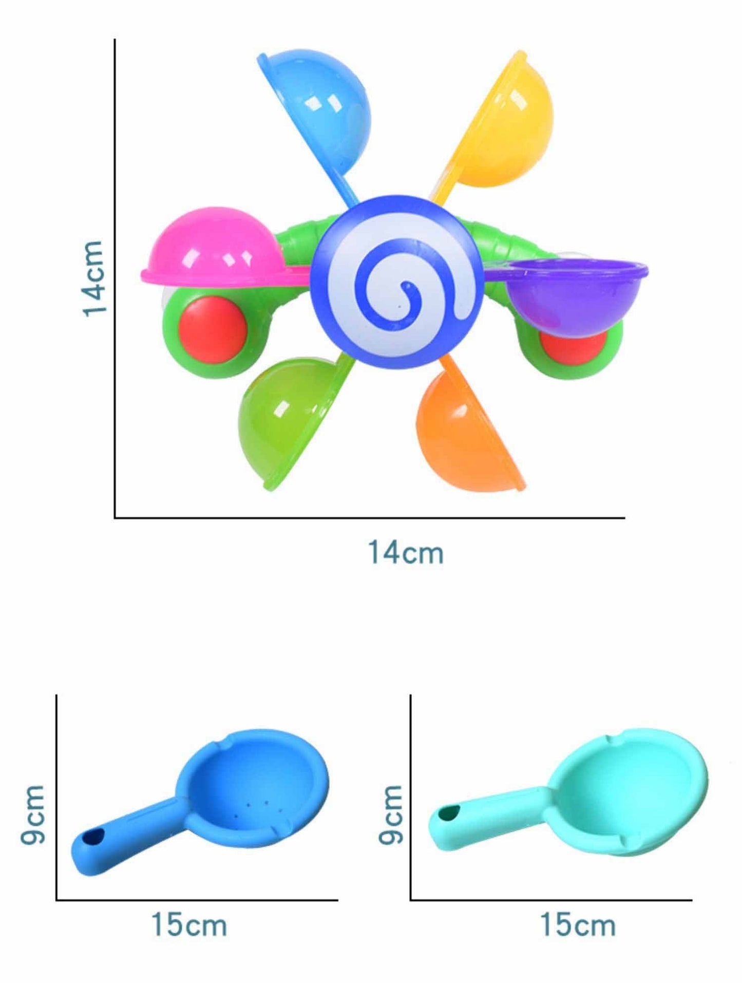 Rainbow Windmill Bath Toy (Water Play Set)