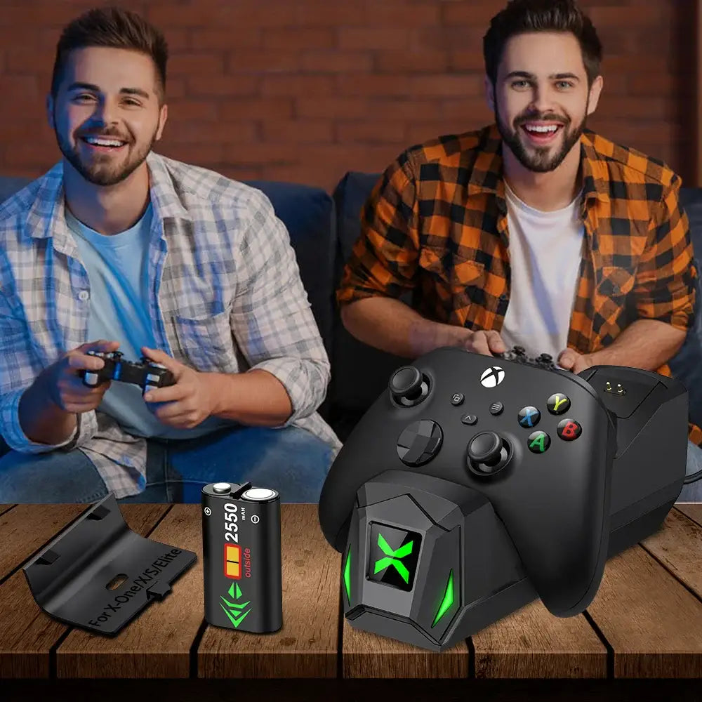 Controller charger and 2 rechargeable batteries