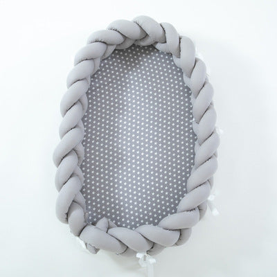Braided Baby Bed Reducer – Grey – 90 x 50 cm