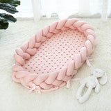Braided Cot Bumper - Pink - Estherbebe