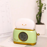 Toaster-shaped digital alarm clock