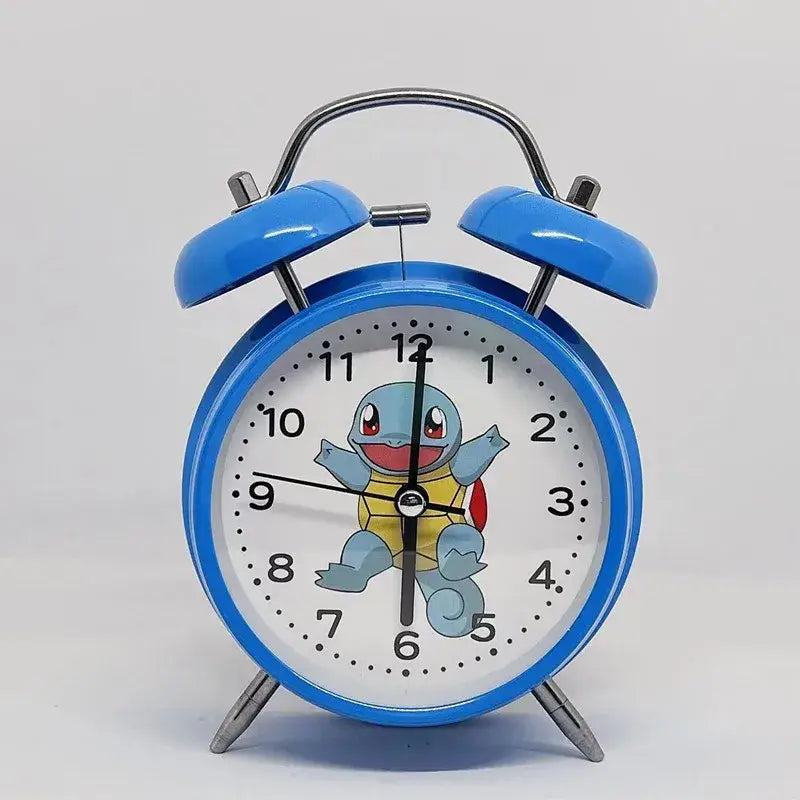 Réveil pokémon pikachu bleu en plastique avec personnage iconic squirtle sur le cadran pour réveil matin pokémon pikachu