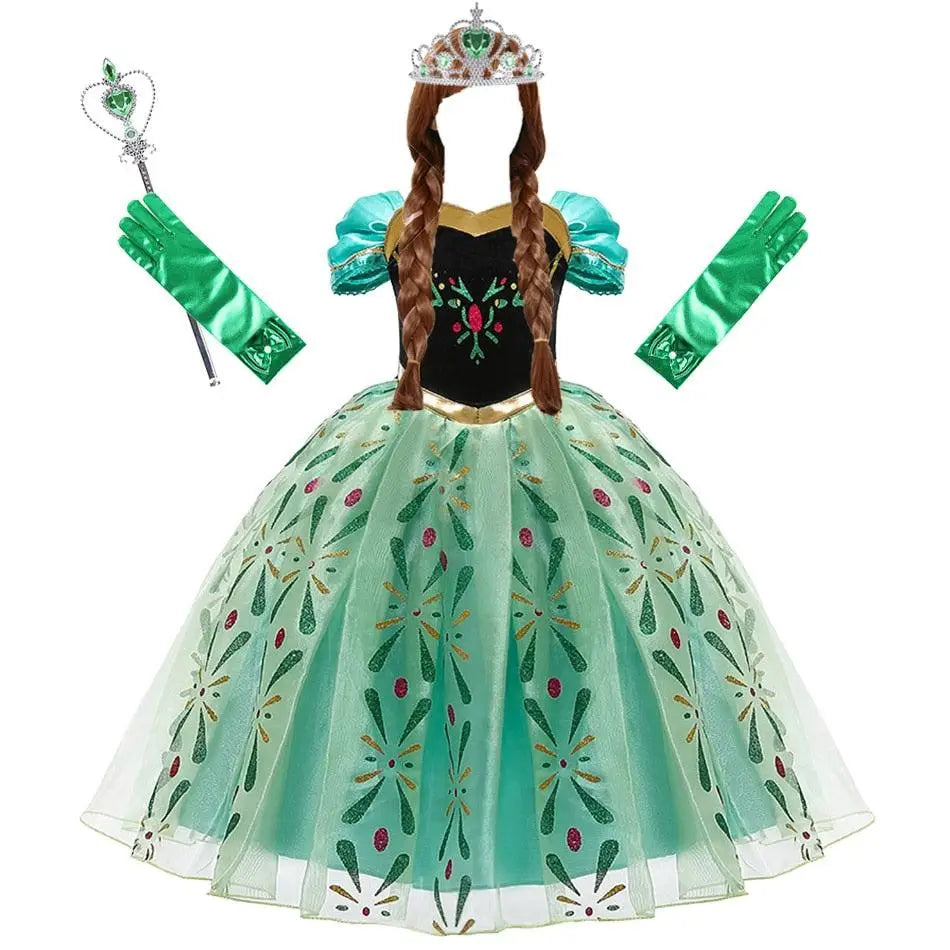 Frozen Queen Anna Cosplay Dress