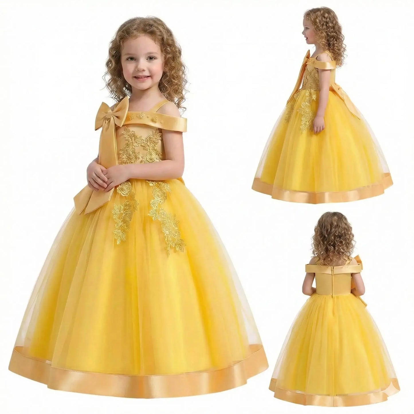 Girls' Embroidered Princess Dress