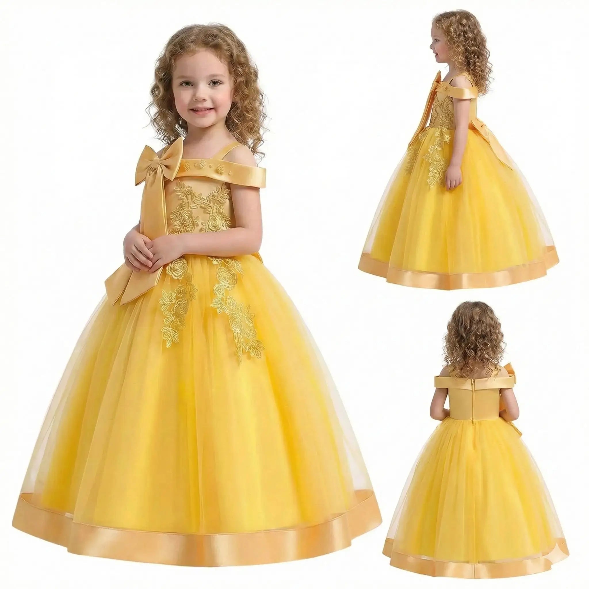 Girls' Embroidered Princess Dress