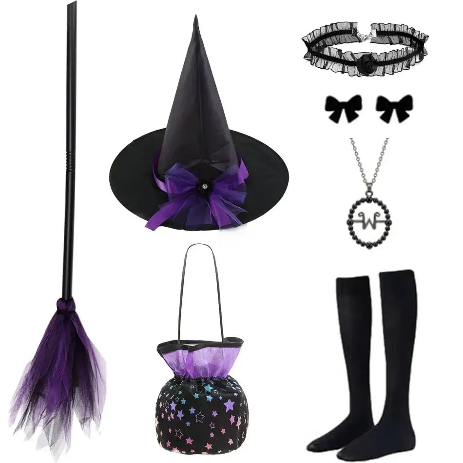 Accessoires de costume de sorcière pour Robe Princesse Gothic Halloween