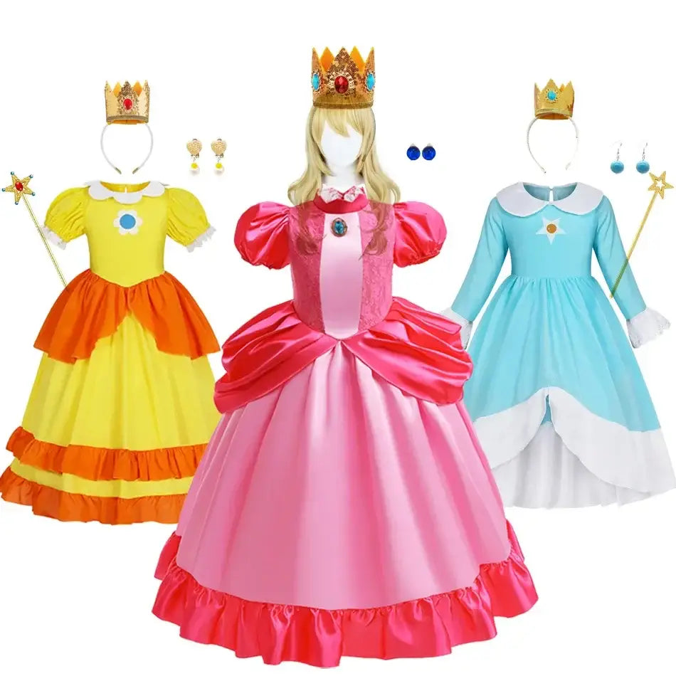 Princess Rosalina Peach Daisy Dress